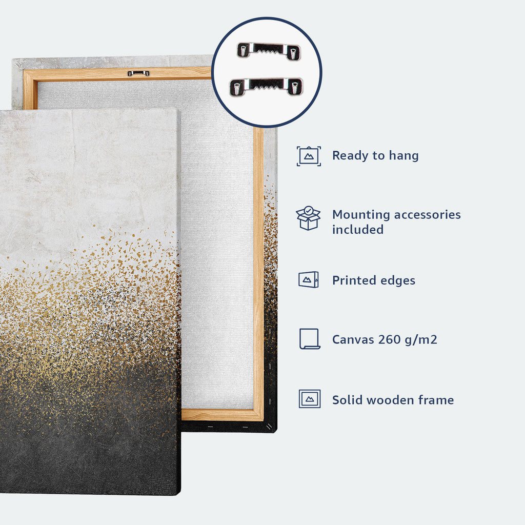 Patinated Gold Baroque Ornament Retro Canvas Print