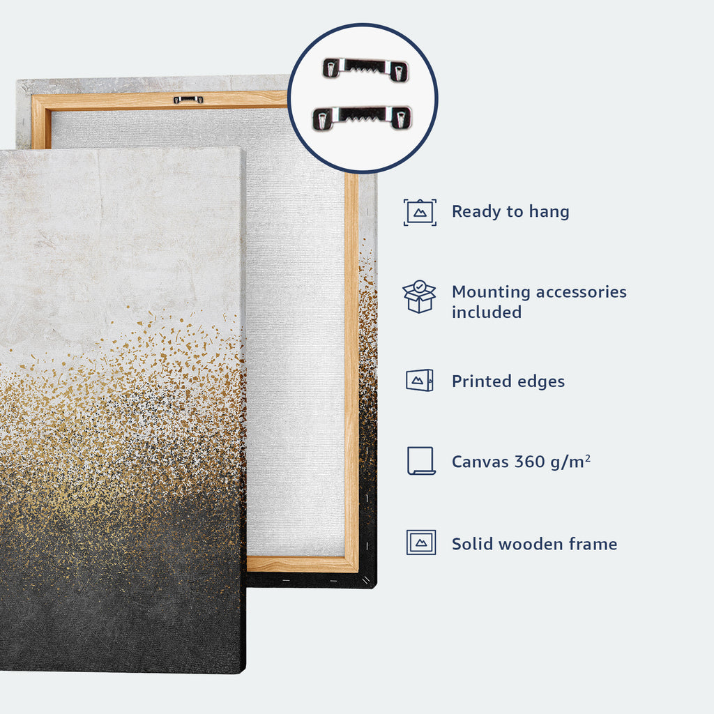 Patinated Gold Baroque Ornament Retro Canvas Print