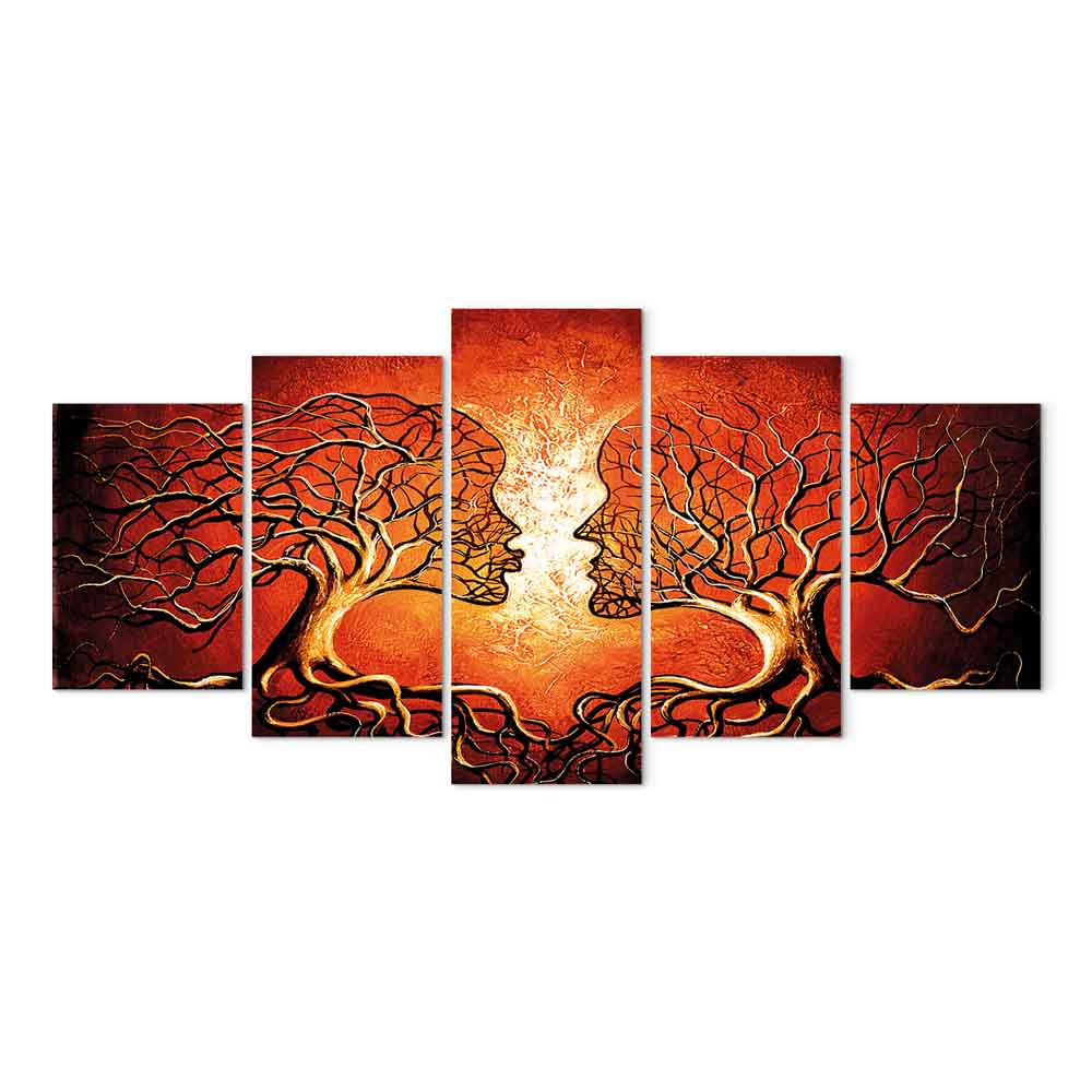 Abstract Romantic Trees Canvas Print