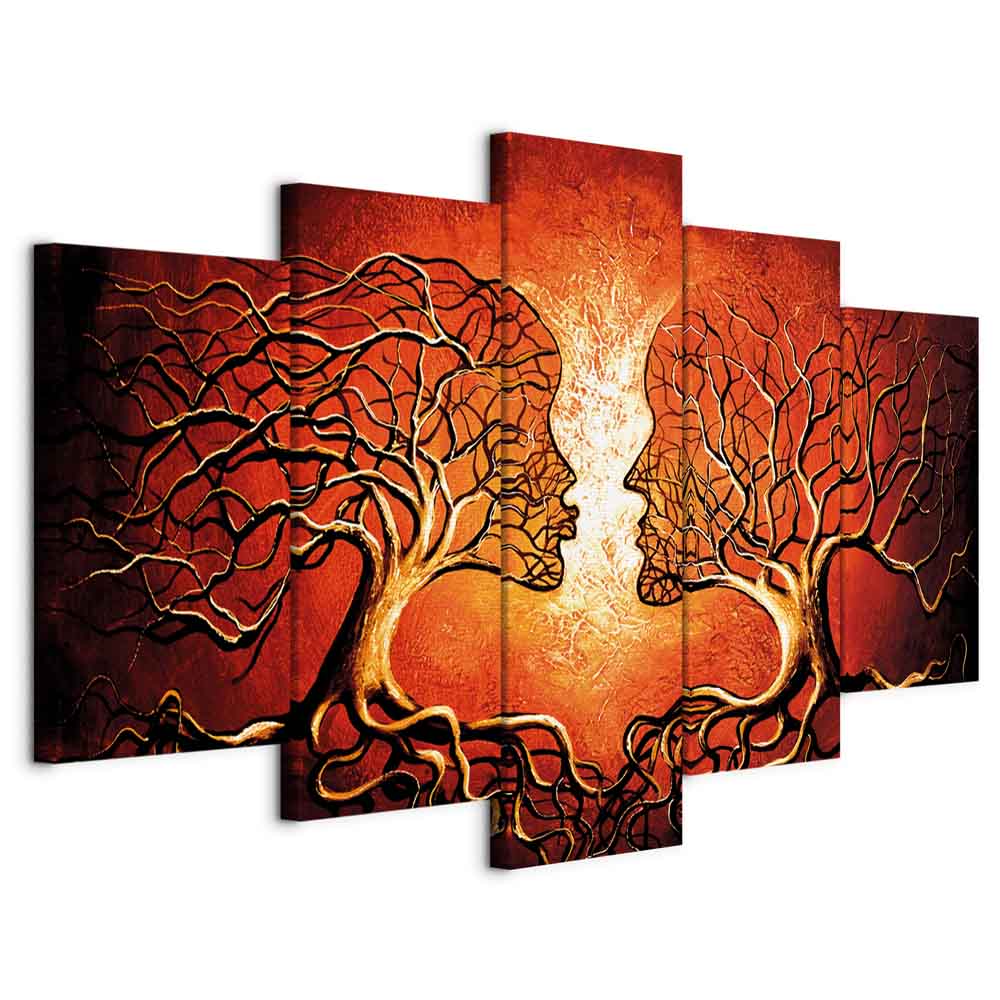 Abstract Romantic Trees Canvas Print