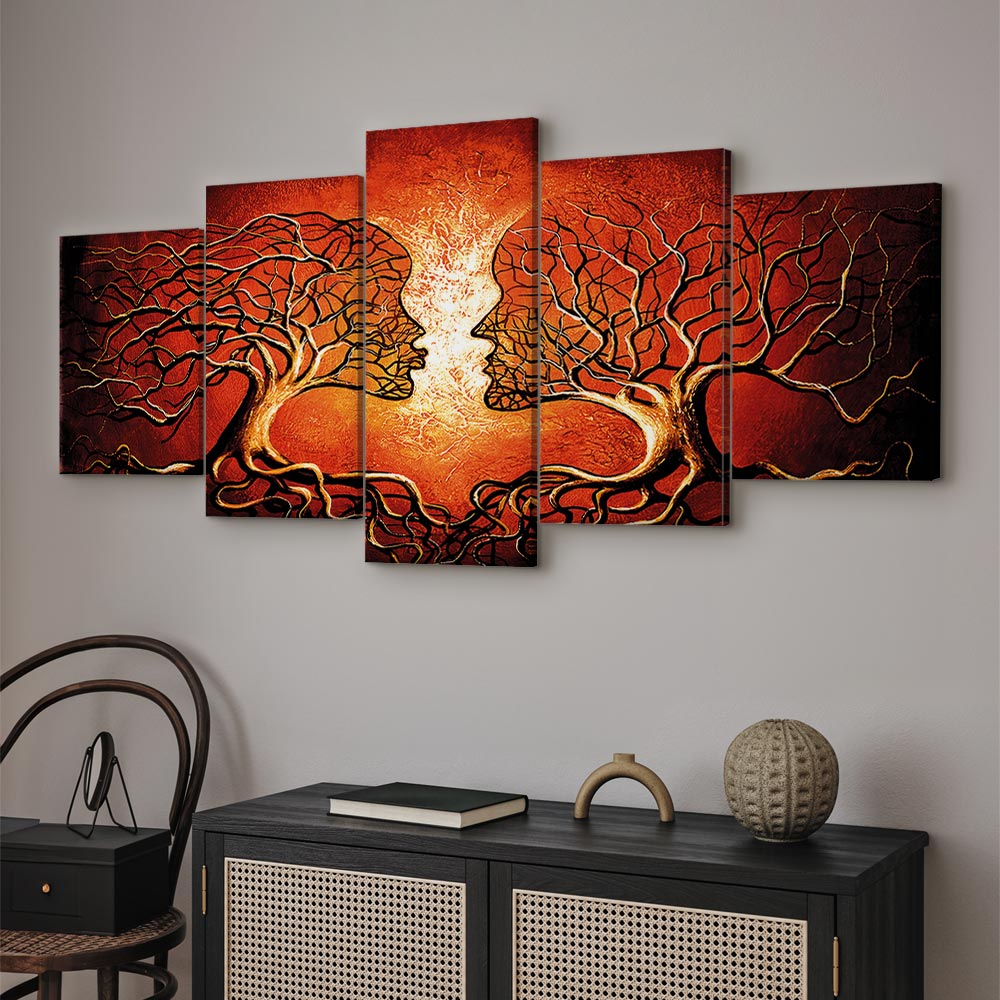 Abstract Romantic Trees Canvas Print