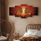 Abstract Romantic Trees Canvas Print