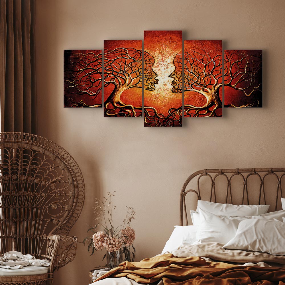 Abstract Romantic Trees Canvas Print