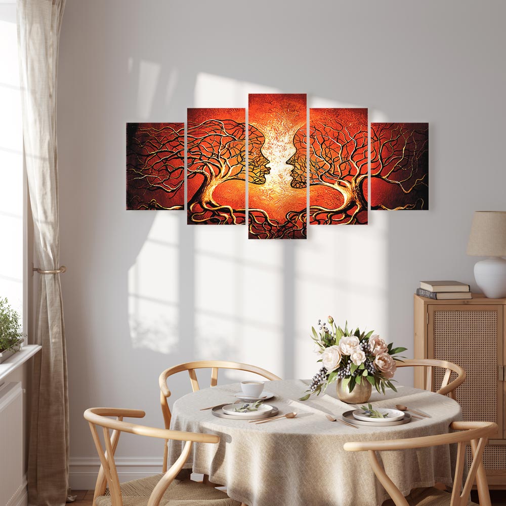 Abstract Romantic Trees Canvas Print