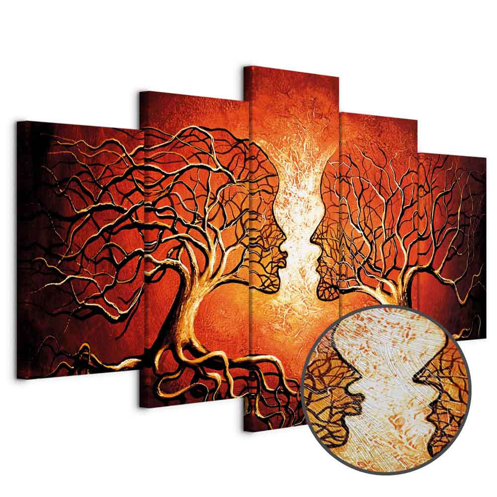 Abstract Romantic Trees Canvas Print