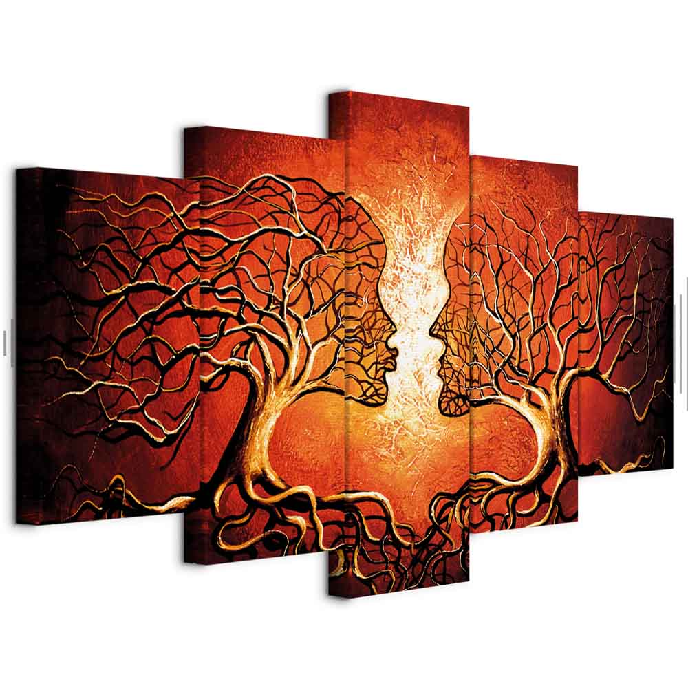 Abstract Romantic Trees Canvas Print