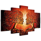 Abstract Romantic Trees Canvas Print