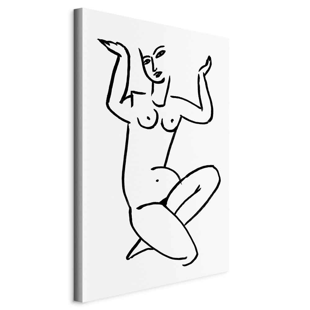 Female Silhouette Erotic Vertical Canvas Print
