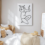 Female Silhouette Erotic Vertical Canvas Print