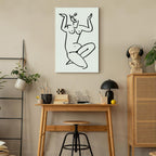 Female Silhouette Erotic Vertical Canvas Print