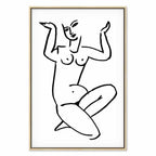 Female Silhouette Erotic Vertical Canvas Print