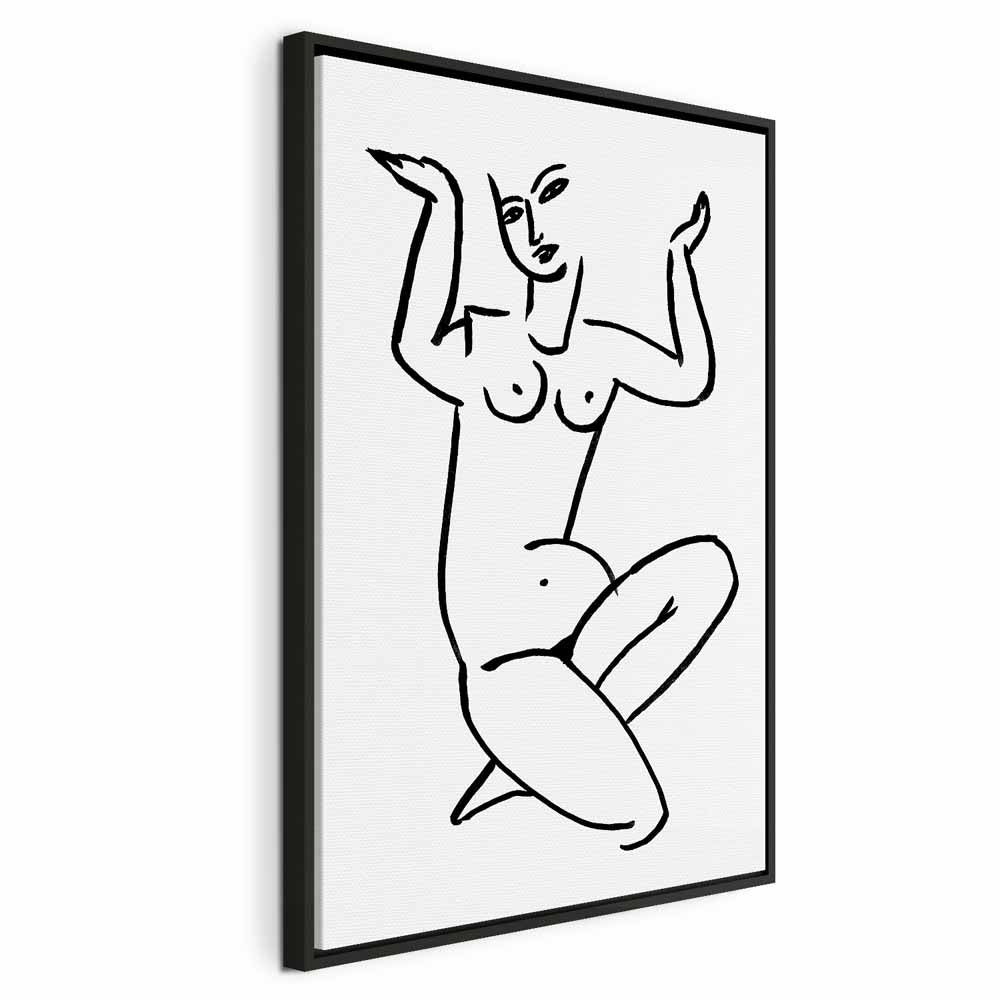 Female Silhouette Erotic Vertical Canvas Print