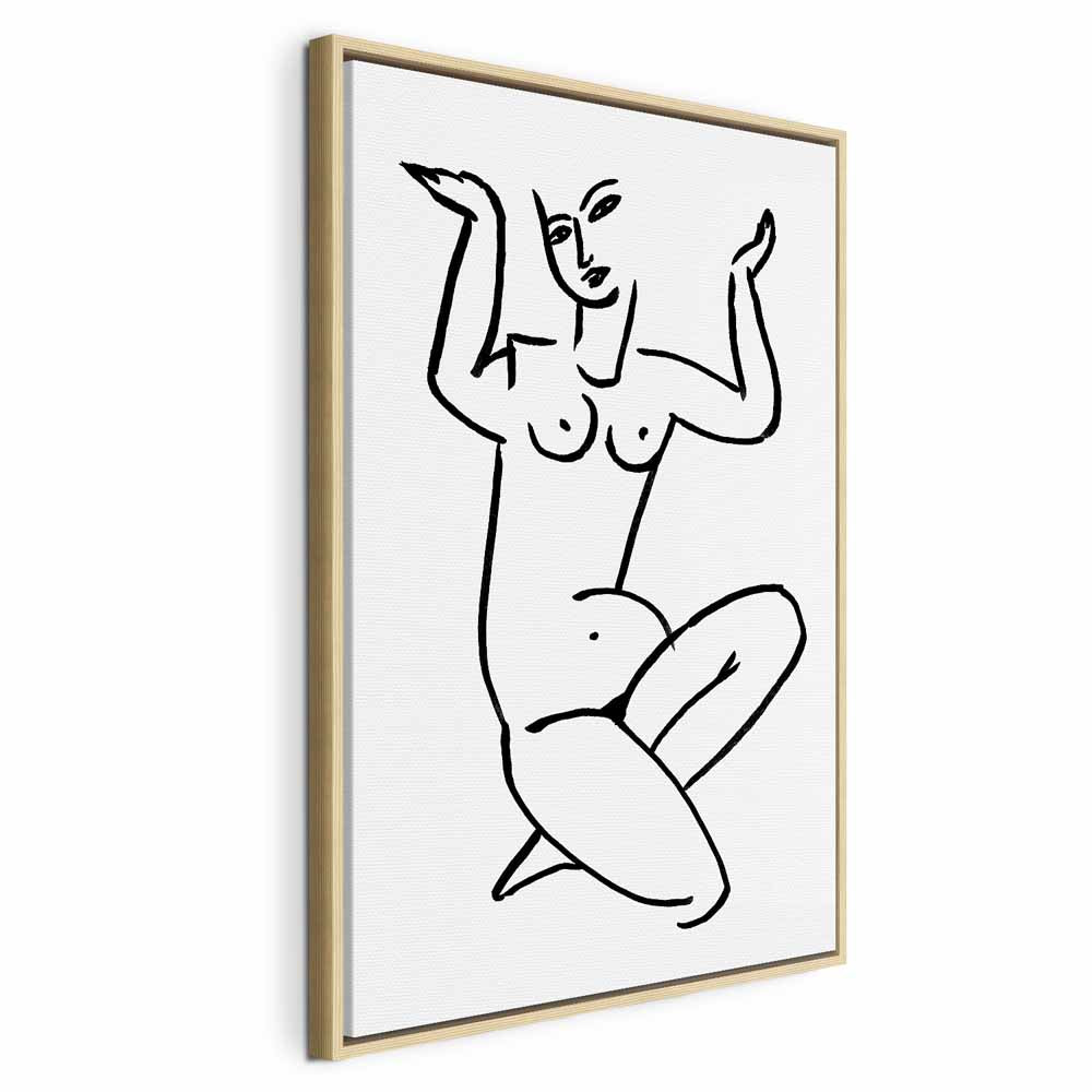 Female Silhouette Erotic Vertical Canvas Print