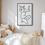 Female Silhouette Erotic Vertical Canvas Print