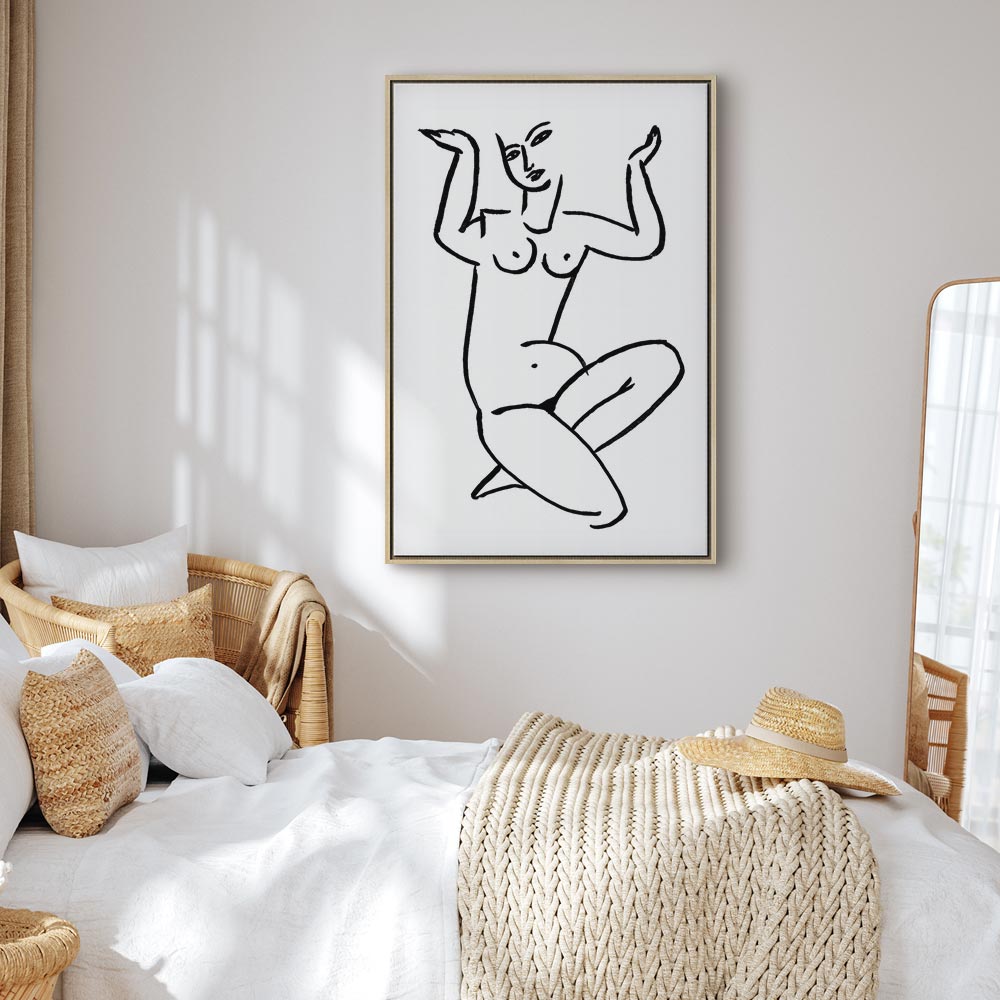 Female Silhouette Erotic Vertical Canvas Print