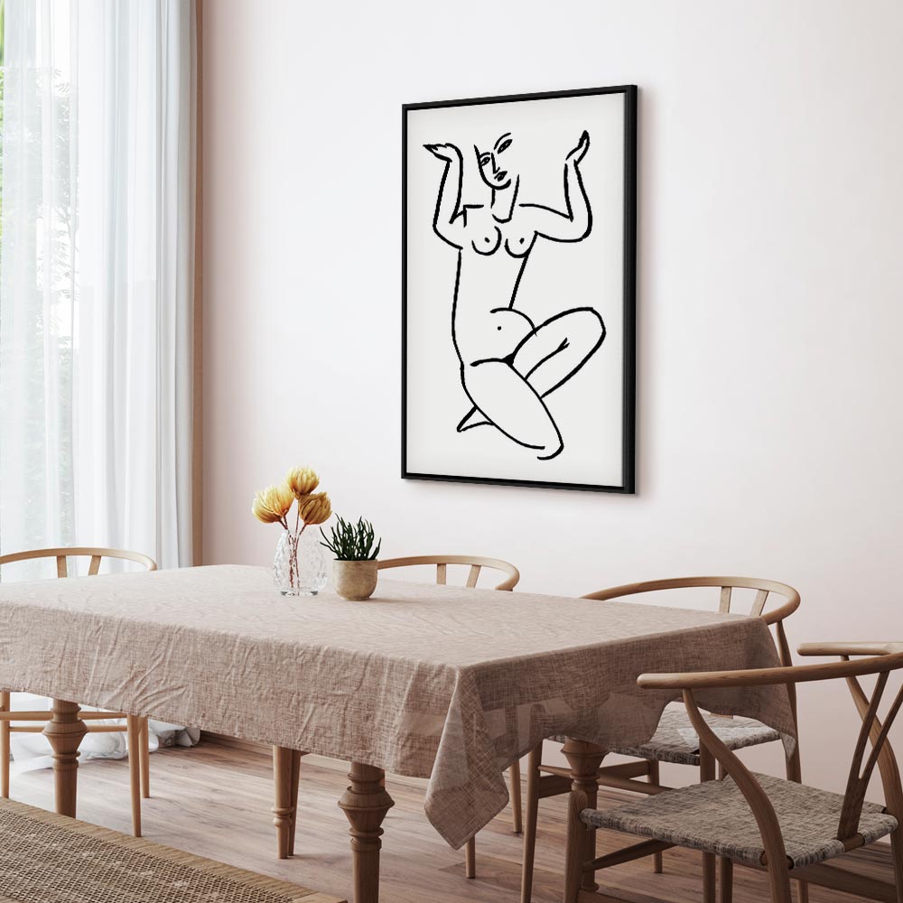 Female Silhouette Erotic Vertical Canvas Print