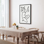 Female Silhouette Erotic Vertical Canvas Print