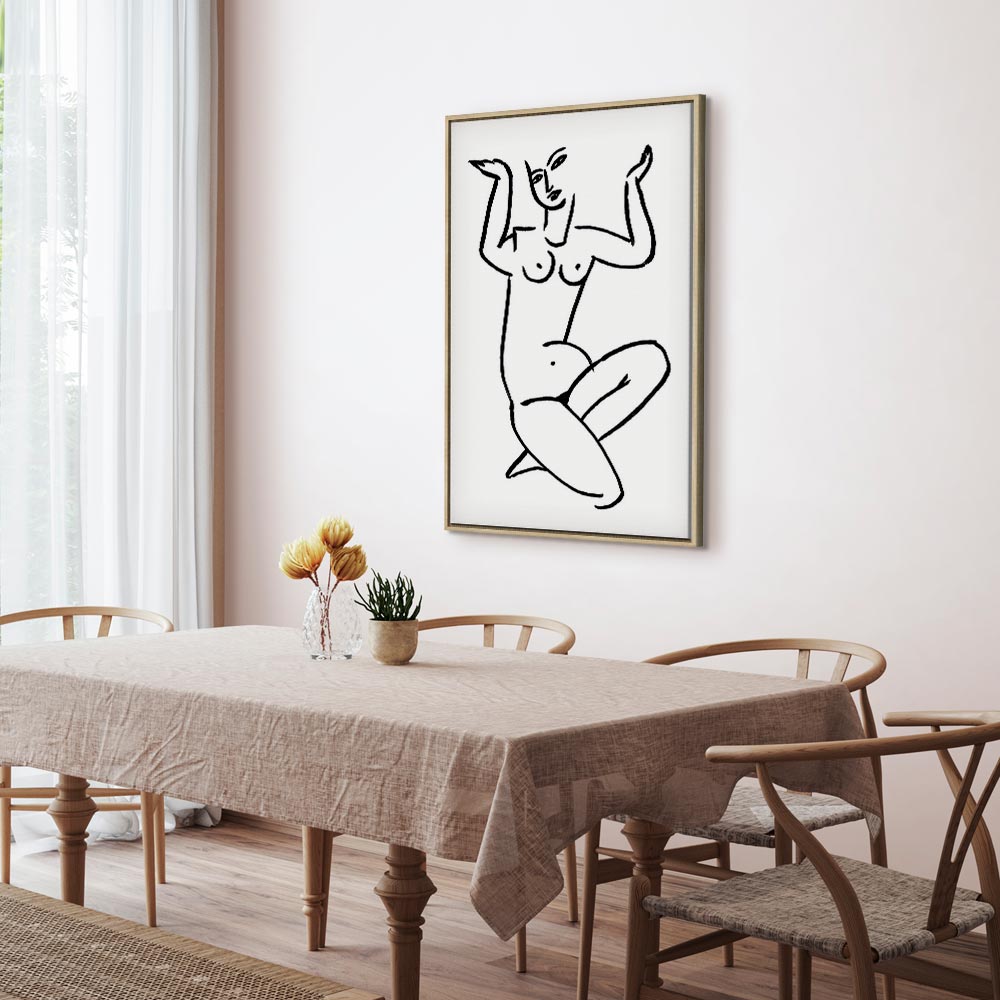 Female Silhouette Erotic Vertical Canvas Print