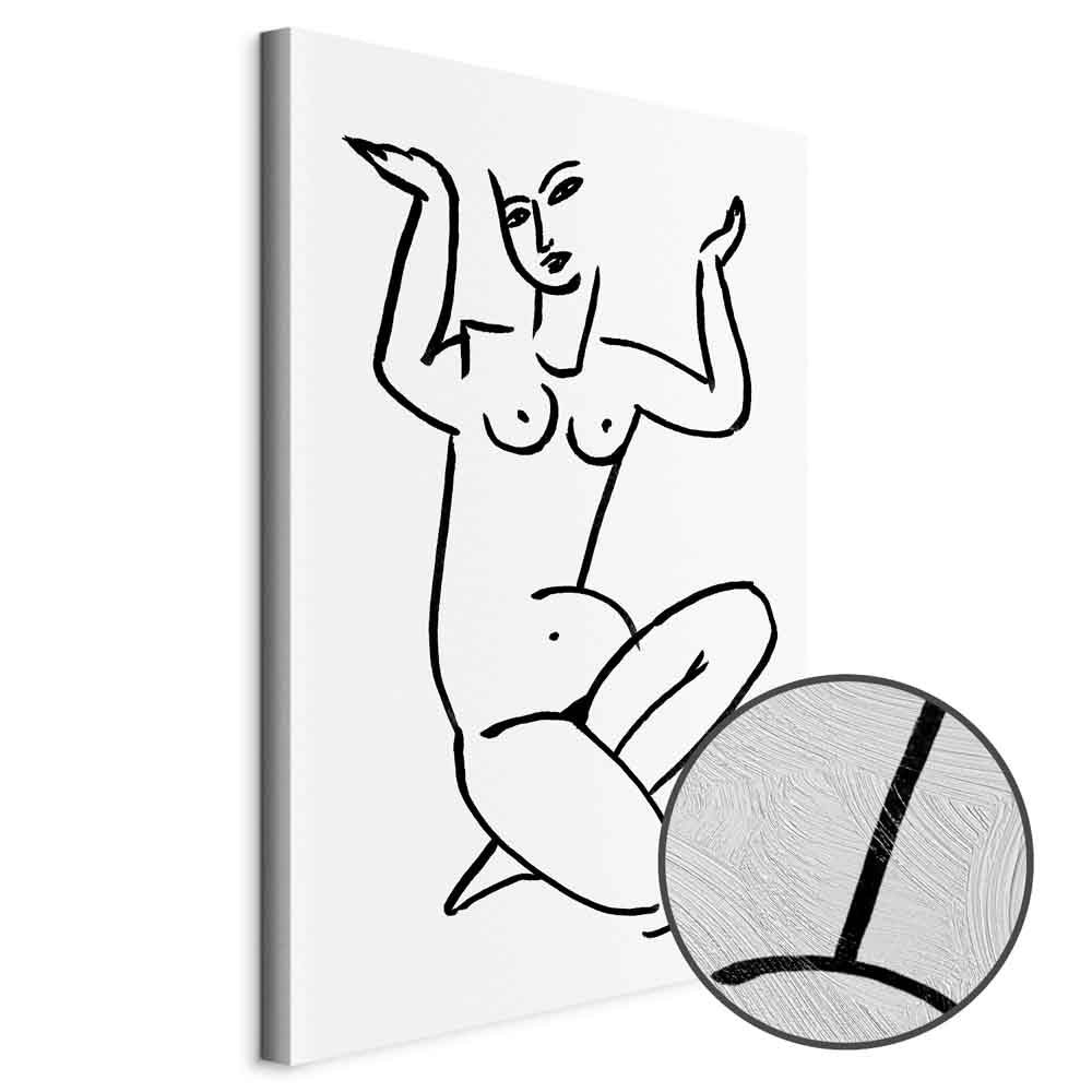 Female Silhouette Erotic Vertical Canvas Print