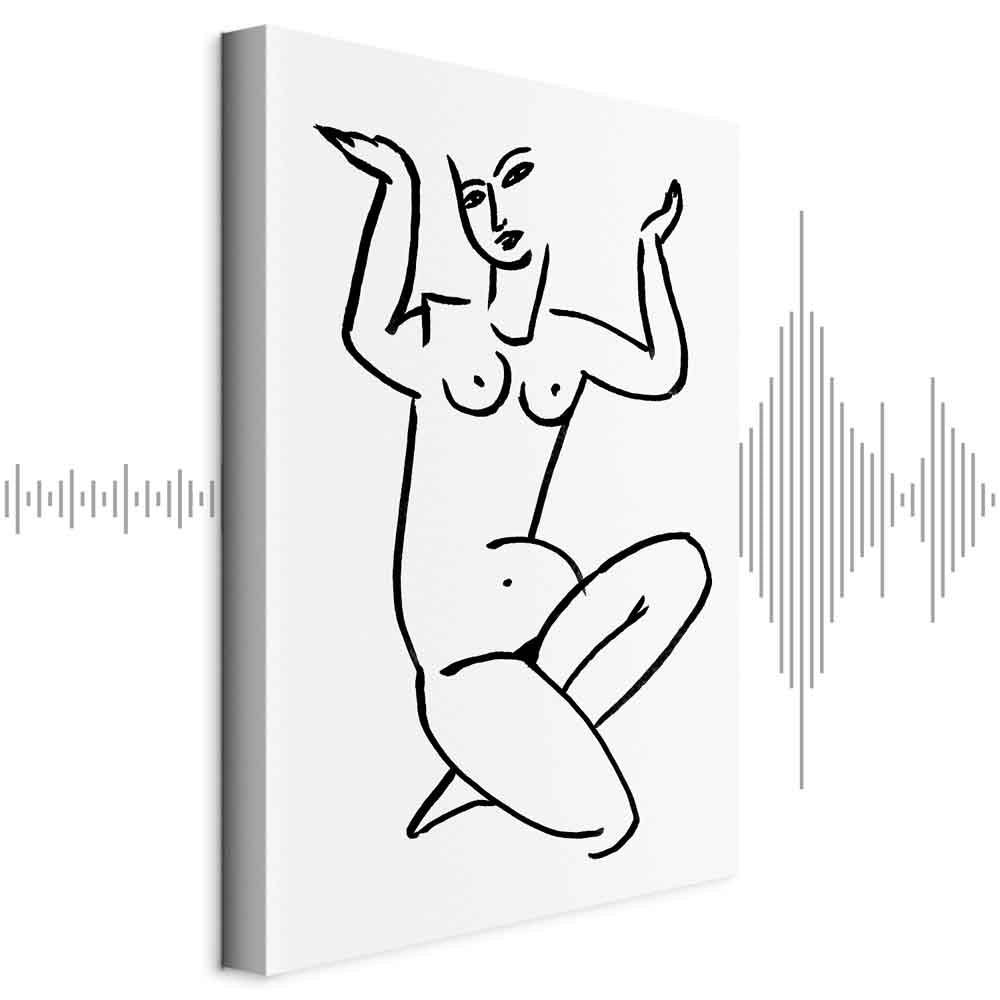 Female Silhouette Erotic Vertical Canvas Print