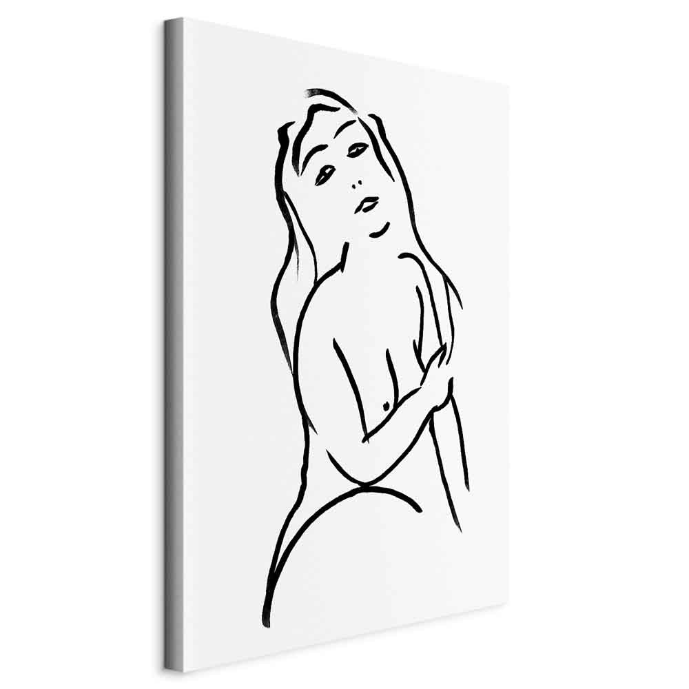 Passionate Woman Silhouette Vertical Canvas Print