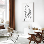 Passionate Woman Silhouette Vertical Canvas Print