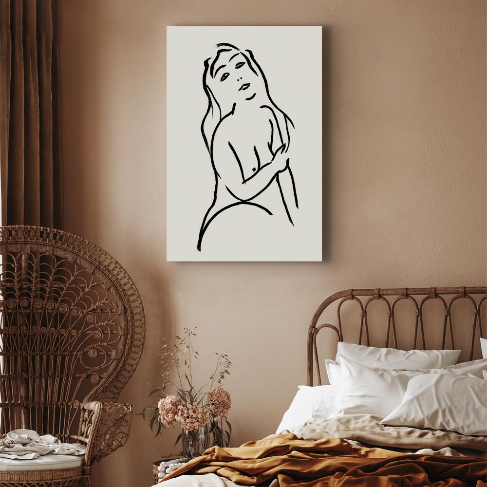 Passionate Woman Silhouette Vertical Canvas Print