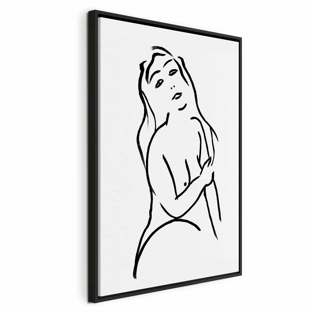 Passionate Woman Silhouette Vertical Canvas Print