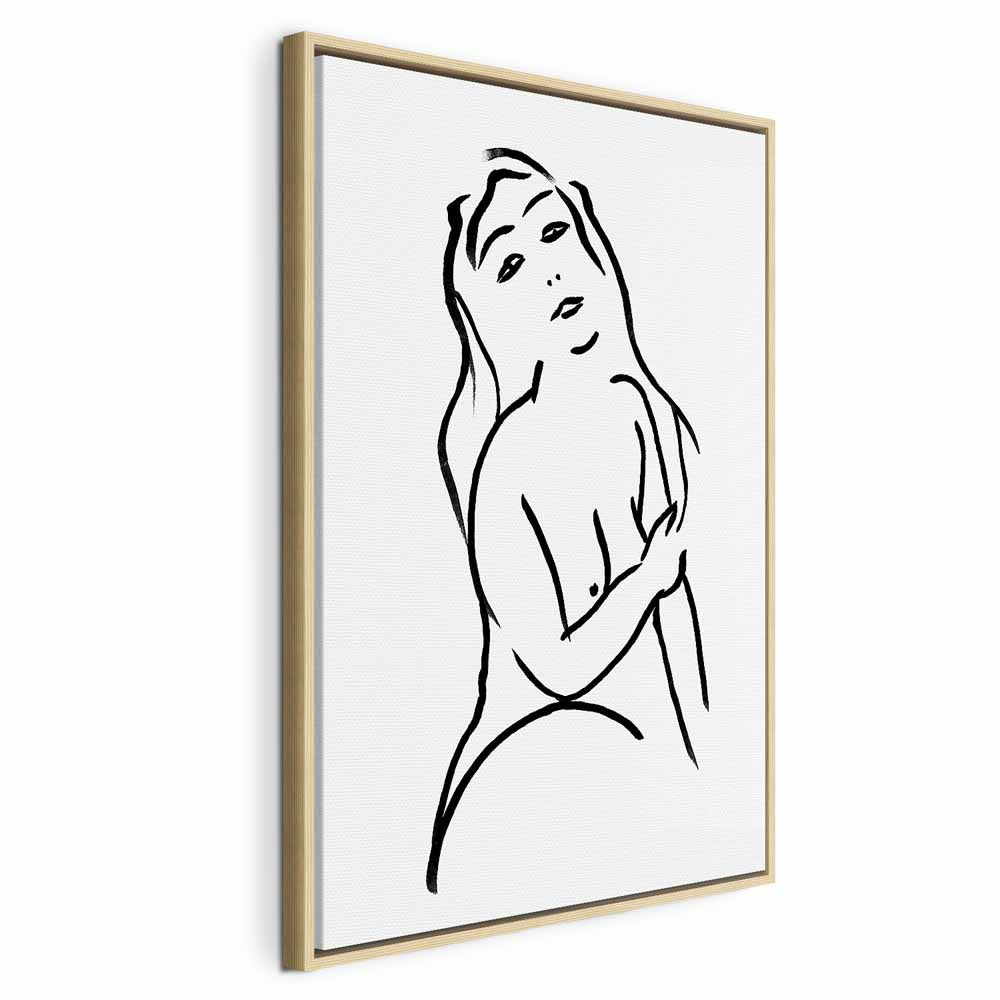 Passionate Woman Silhouette Vertical Canvas Print