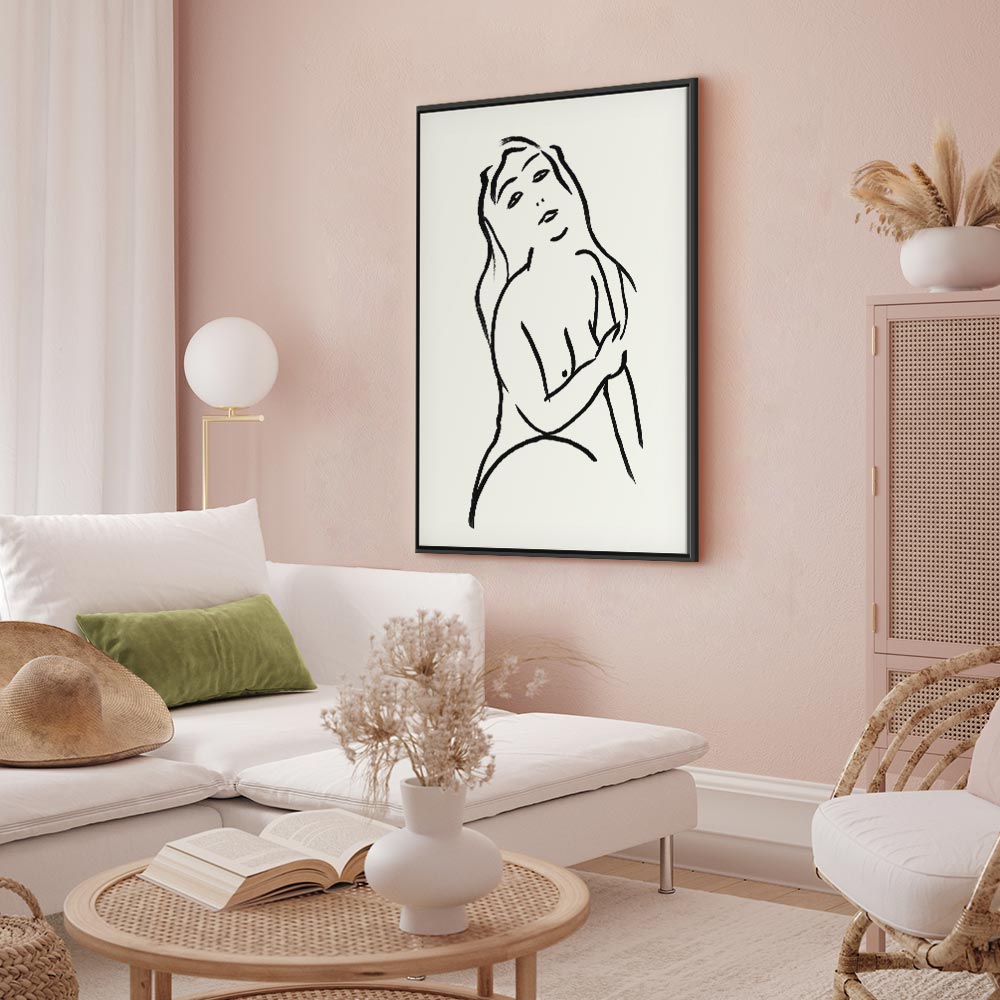 Passionate Woman Silhouette Vertical Canvas Print