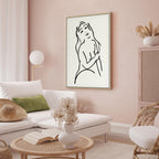 Passionate Woman Silhouette Vertical Canvas Print