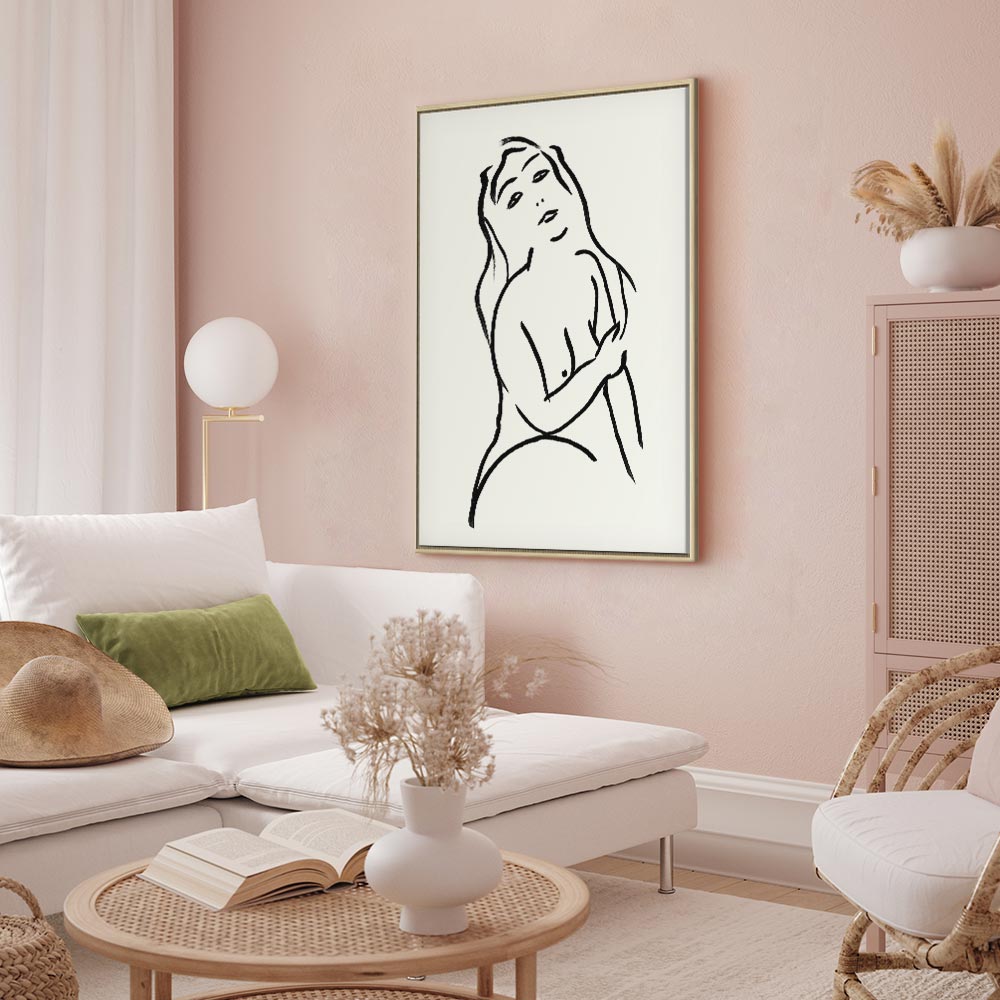 Passionate Woman Silhouette Vertical Canvas Print