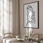 Passionate Woman Silhouette Vertical Canvas Print