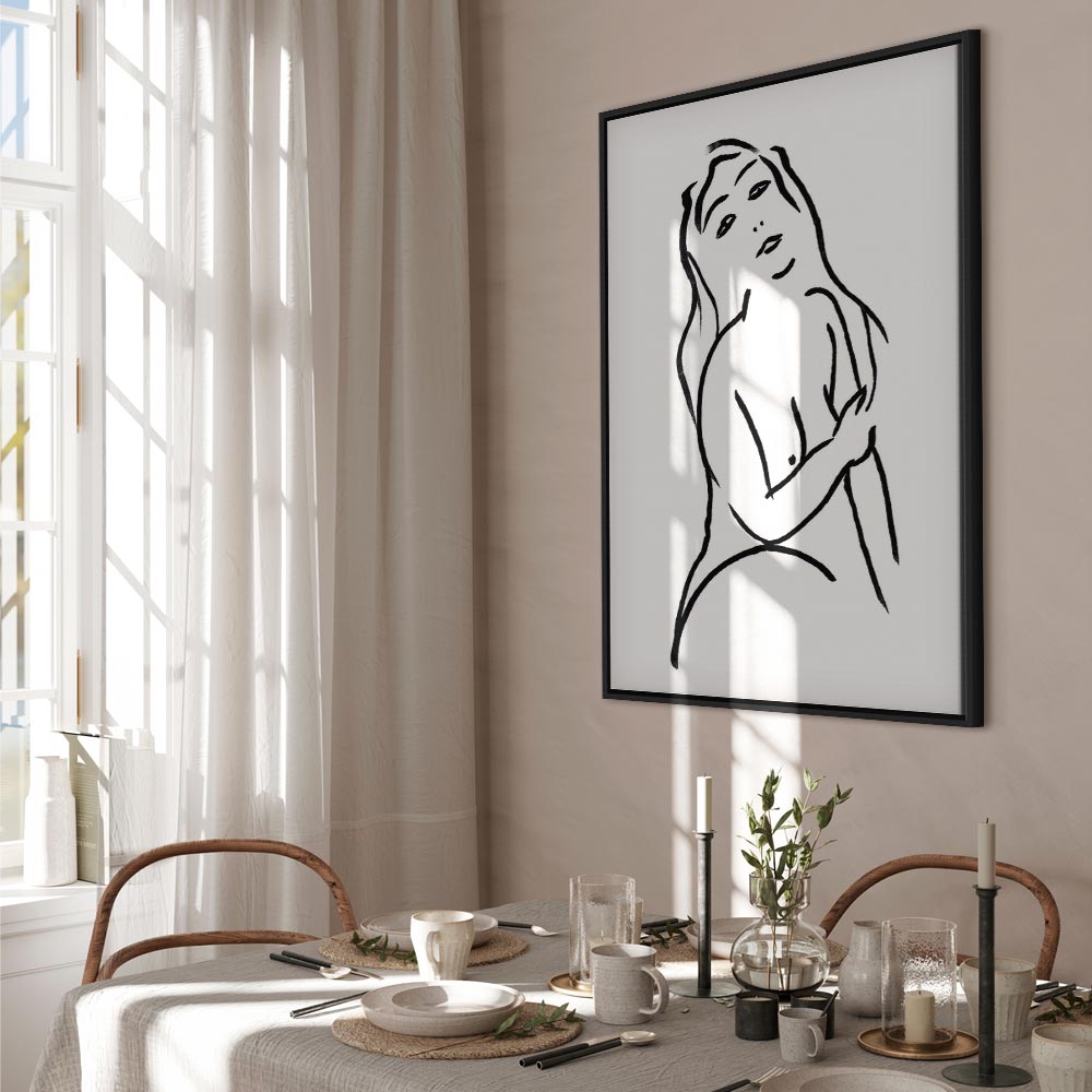 Passionate Woman Silhouette Vertical Canvas Print