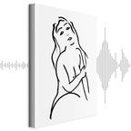 Passionate Woman Silhouette Vertical Canvas Print