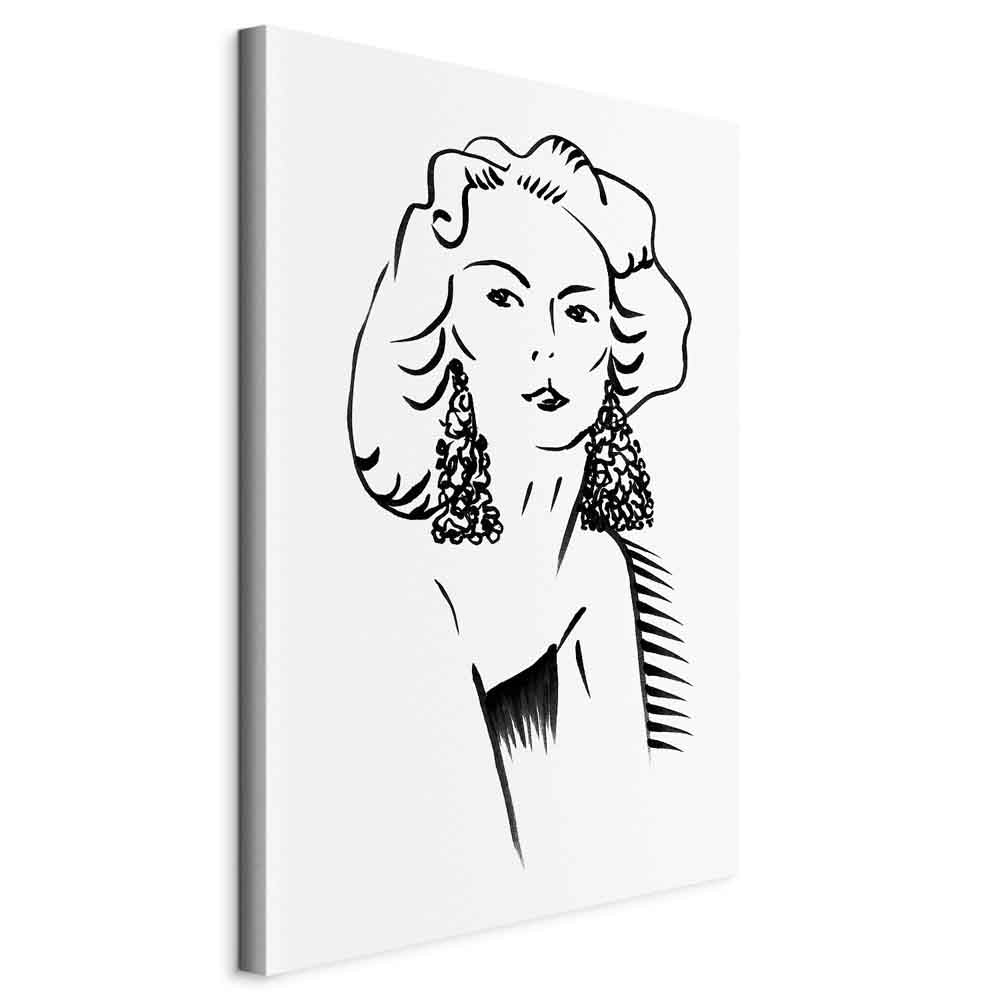 Romantic Blonde Woman Portrait Vertical Canvas Print