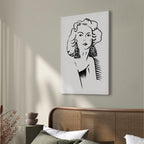 Romantic Blonde Woman Portrait Vertical Canvas Print
