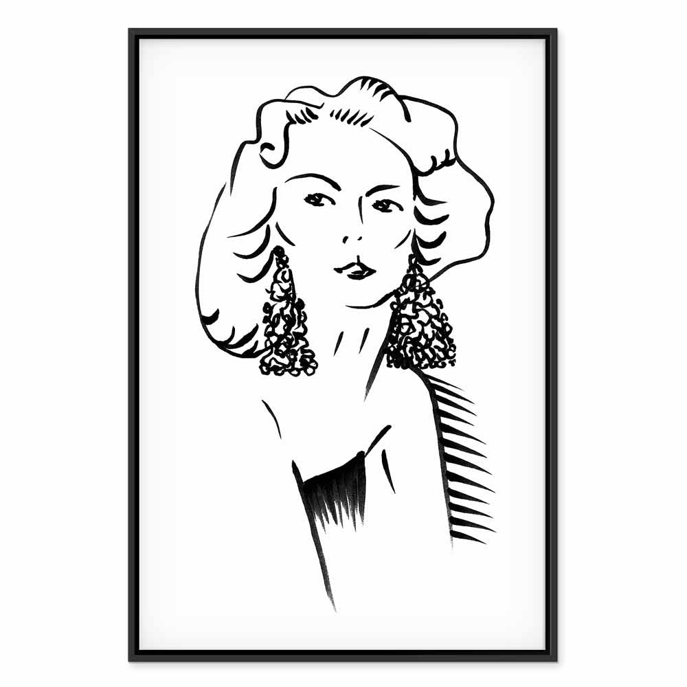 Romantic Blonde Woman Portrait Vertical Canvas Print