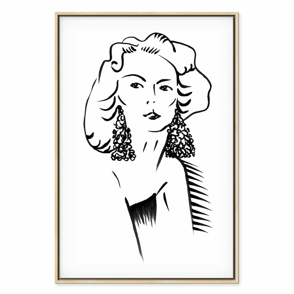 Romantic Blonde Woman Portrait Vertical Canvas Print