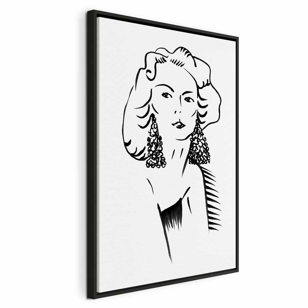 Romantic Blonde Woman Portrait Vertical Canvas Print