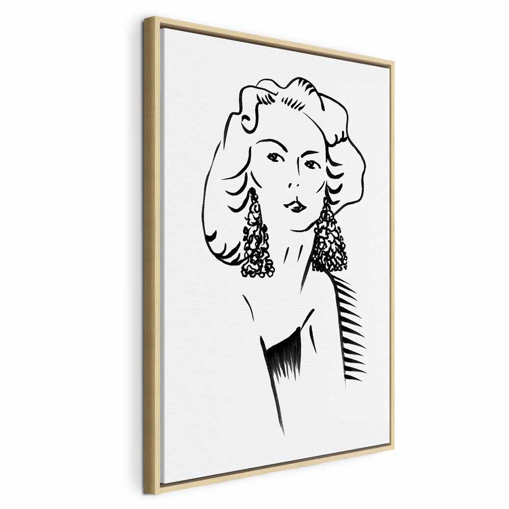 Romantic Blonde Woman Portrait Vertical Canvas Print