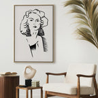 Romantic Blonde Woman Portrait Vertical Canvas Print