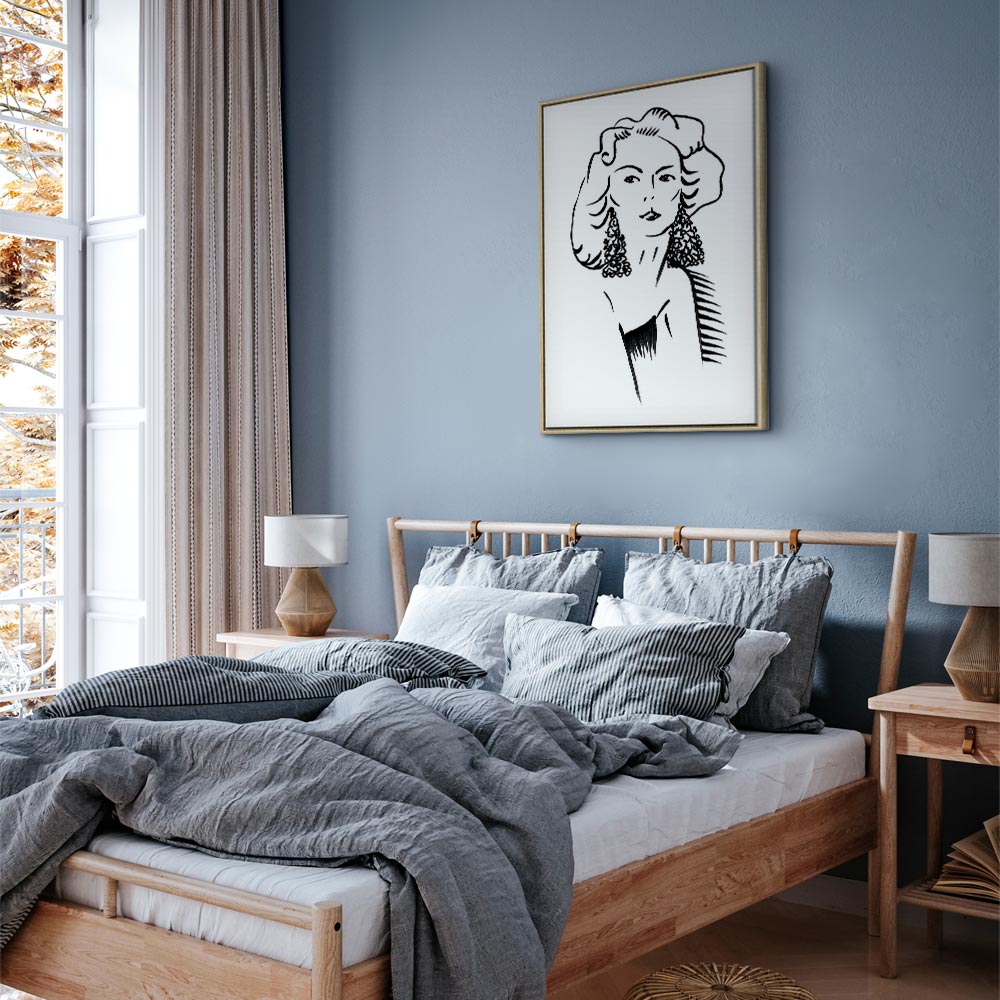 Romantic Blonde Woman Portrait Vertical Canvas Print