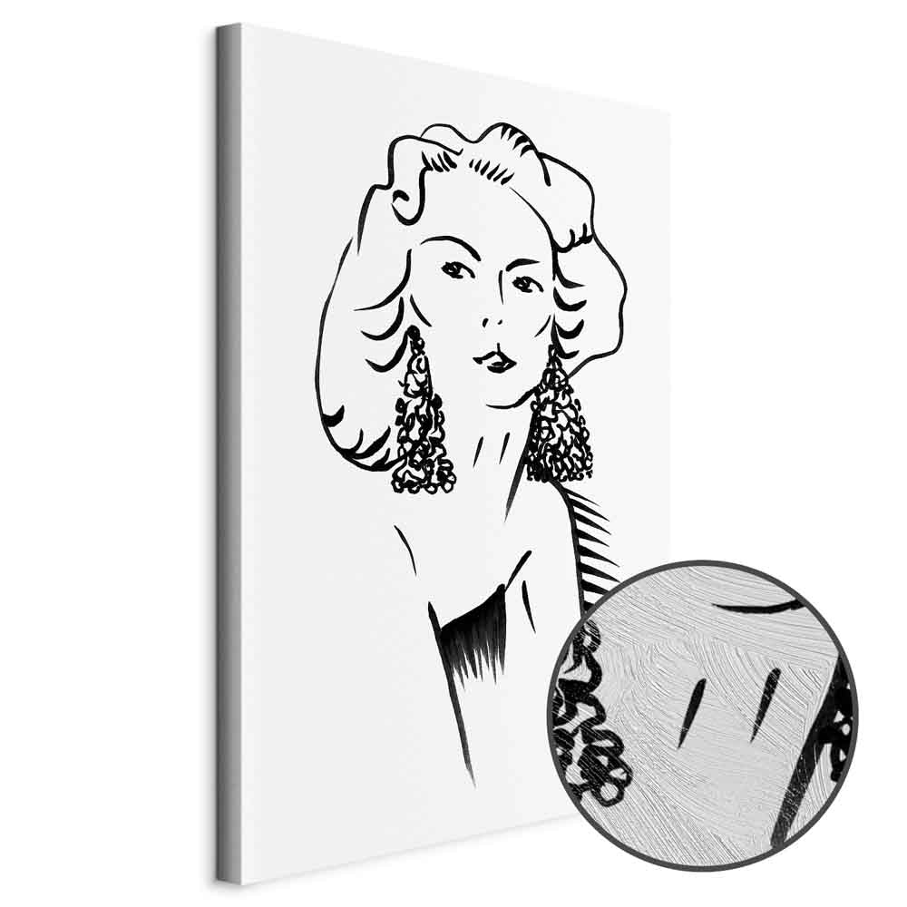 Romantic Blonde Woman Portrait Vertical Canvas Print