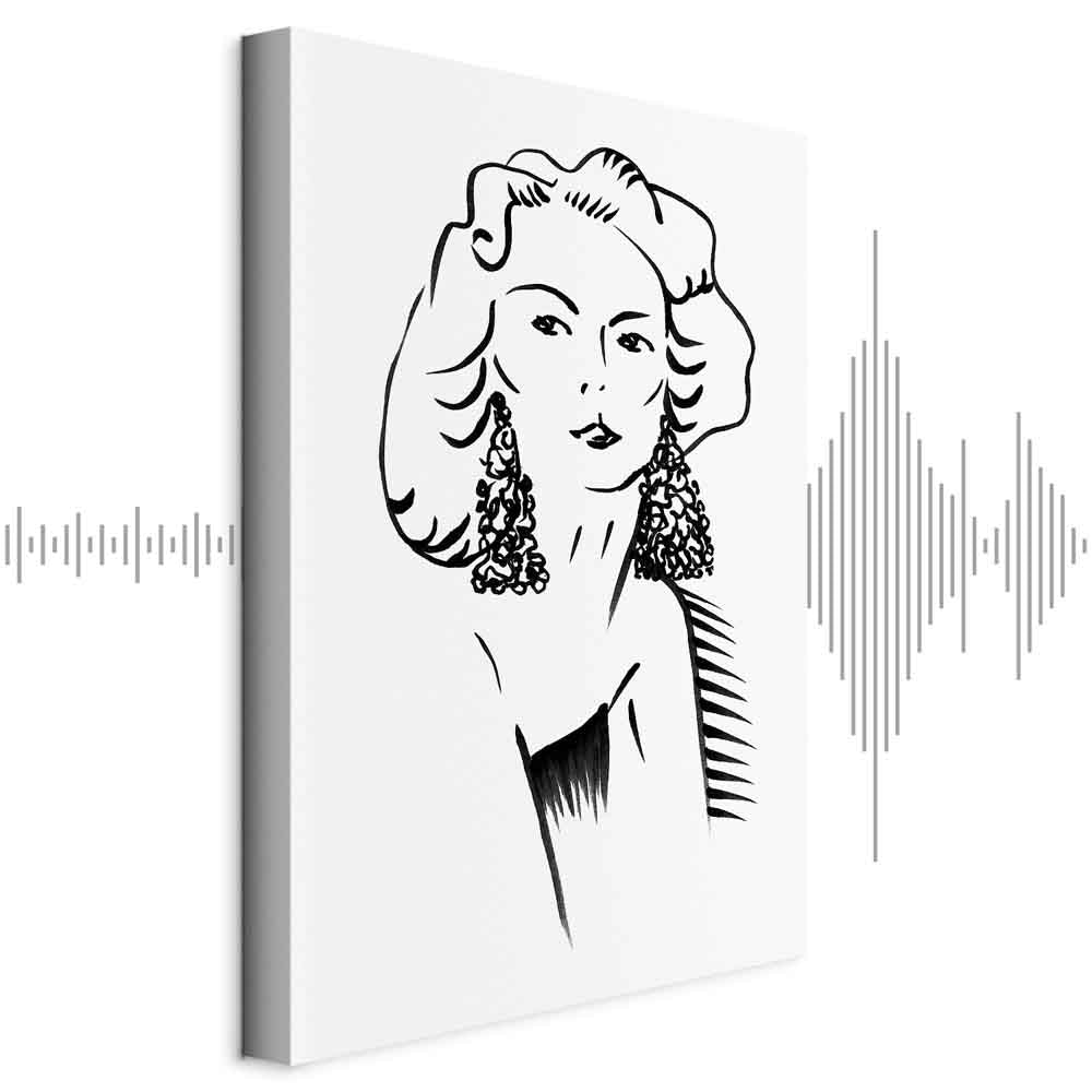 Romantic Blonde Woman Portrait Vertical Canvas Print