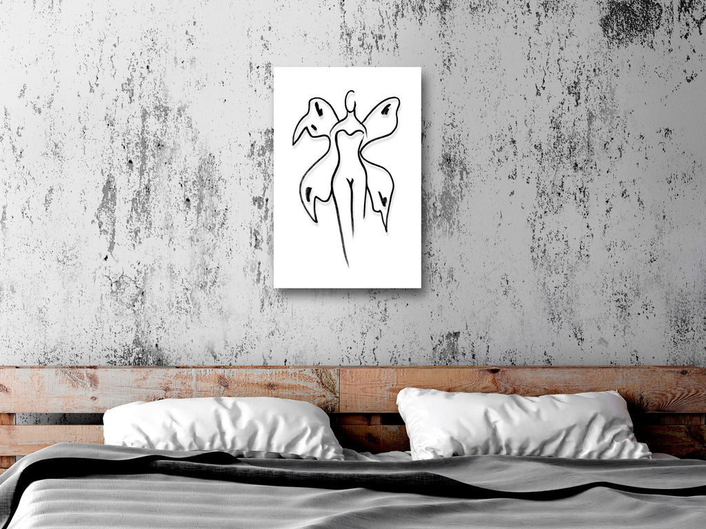 Canvas Print - Butterfly Woman (1 Part) Vertical