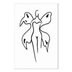 Butterfly Woman Silhouette Vertical Canvas Print