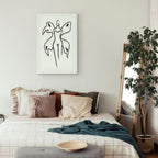 Butterfly Woman Silhouette Vertical Canvas Print