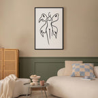 Butterfly Woman Silhouette Vertical Canvas Print