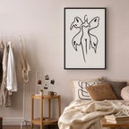 Butterfly Woman Silhouette Vertical Canvas Print